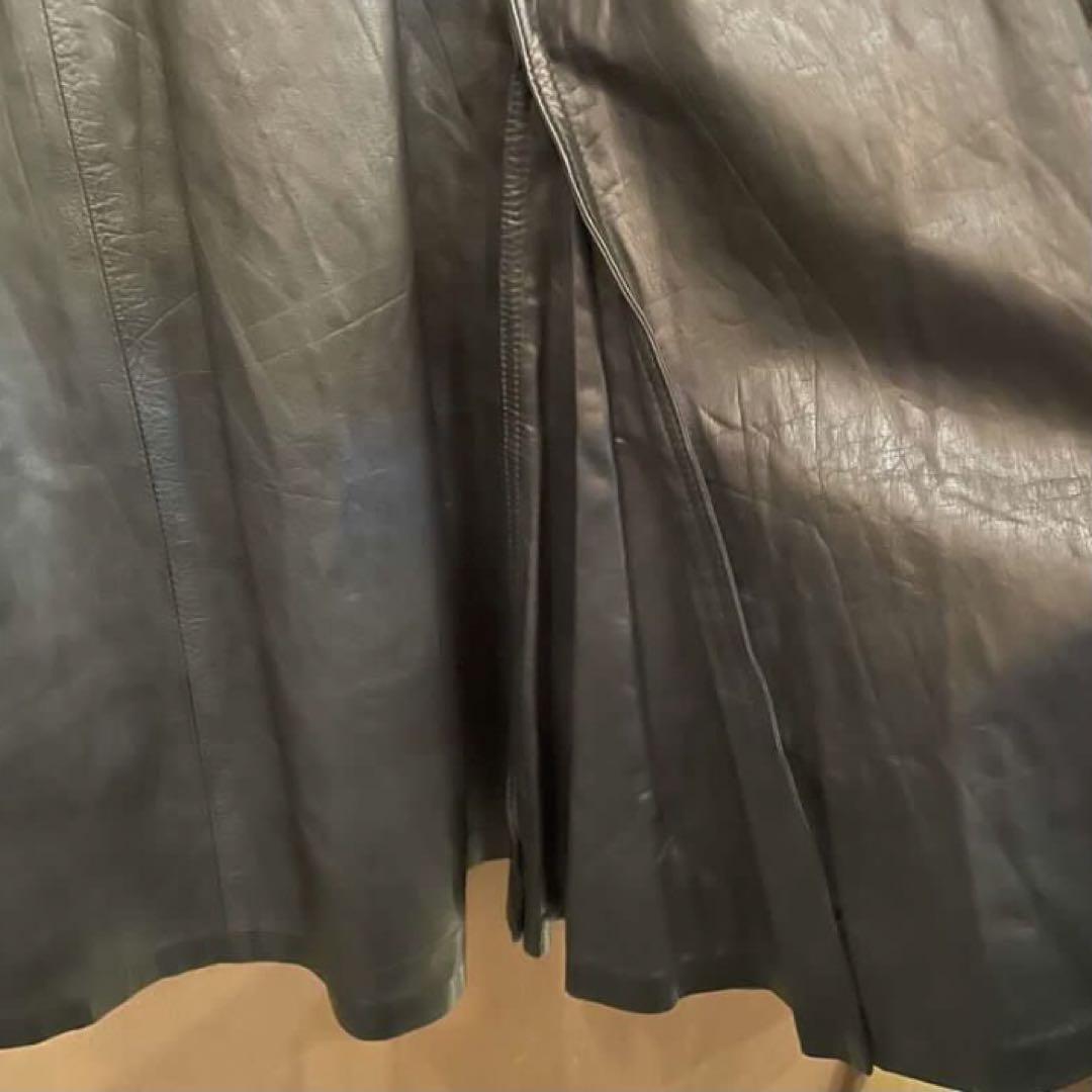 vintage used レザースカート 黒