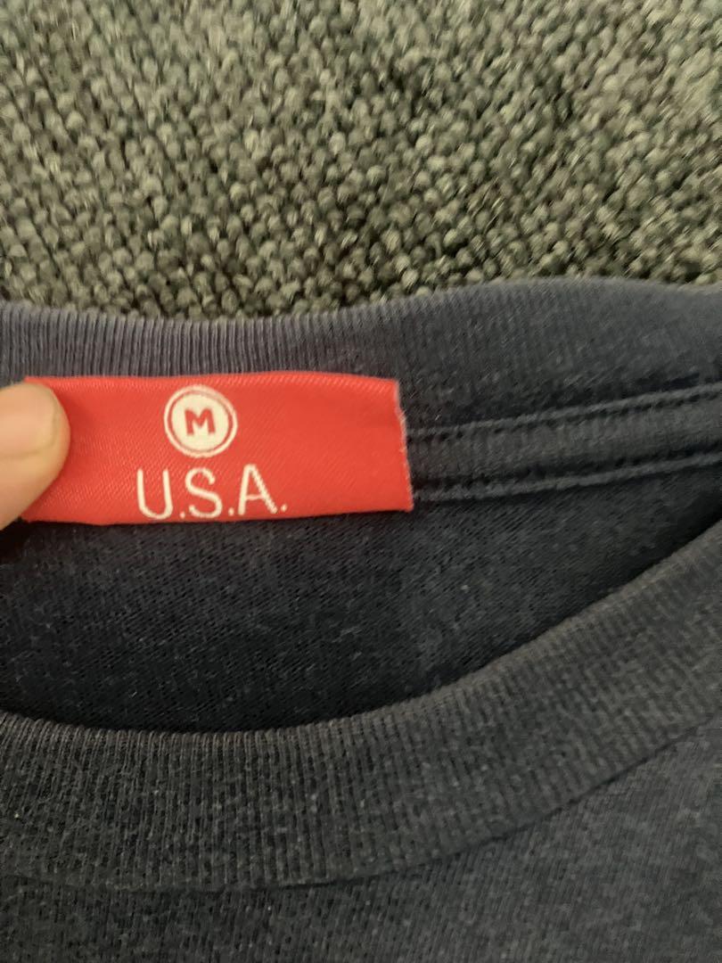 Supreme ボックスロゴ ネイビー Tシャツ Mサイズ U.S.A.