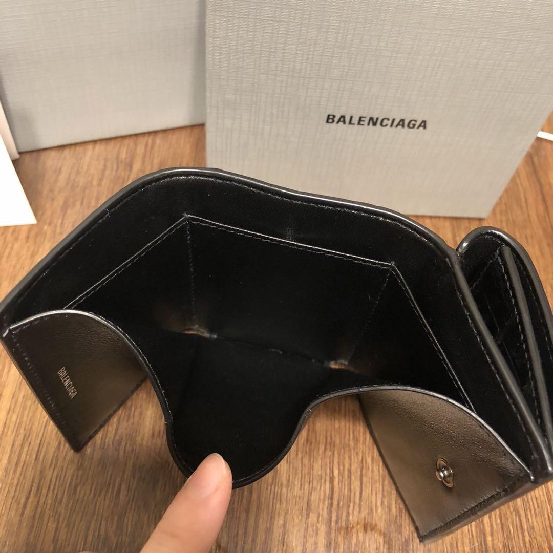 Balenciaga 三つ折り財布 黒 レザー