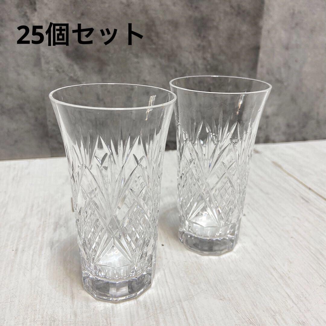 カットグラス　コップ　ショート　25個セット