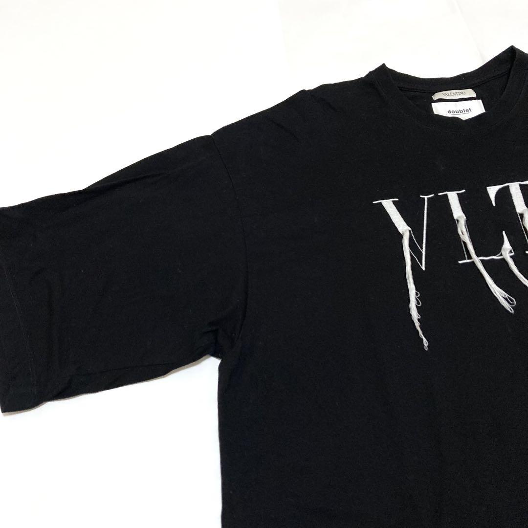 希少 VALENTINO doublet コラボ Tシャツ VLTN ブラック
