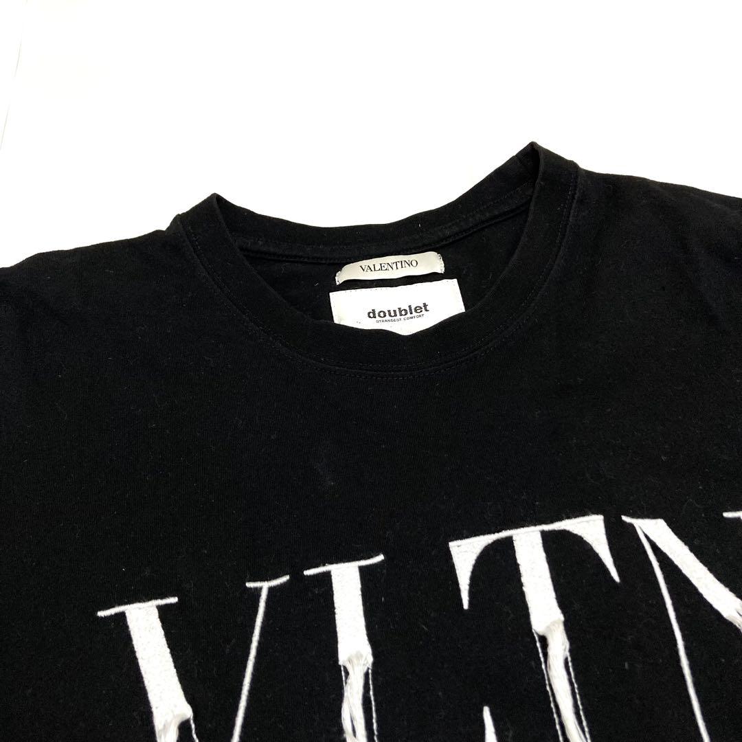 希少 VALENTINO doublet コラボ Tシャツ VLTN ブラック