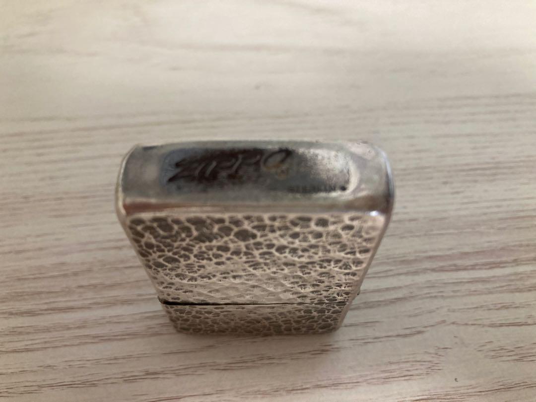 ヴィンテージジッポ スターリングシルバー　ハンマートーン　斜めZIPPO