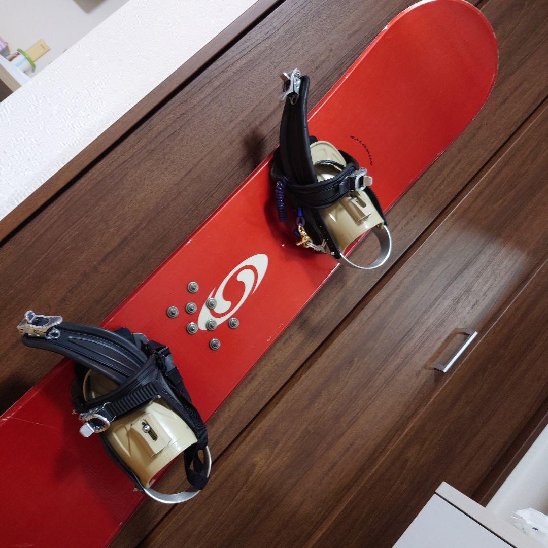 SALOMON（サロモン）スノーボード　 ストラップ式バインディング付き　レッド