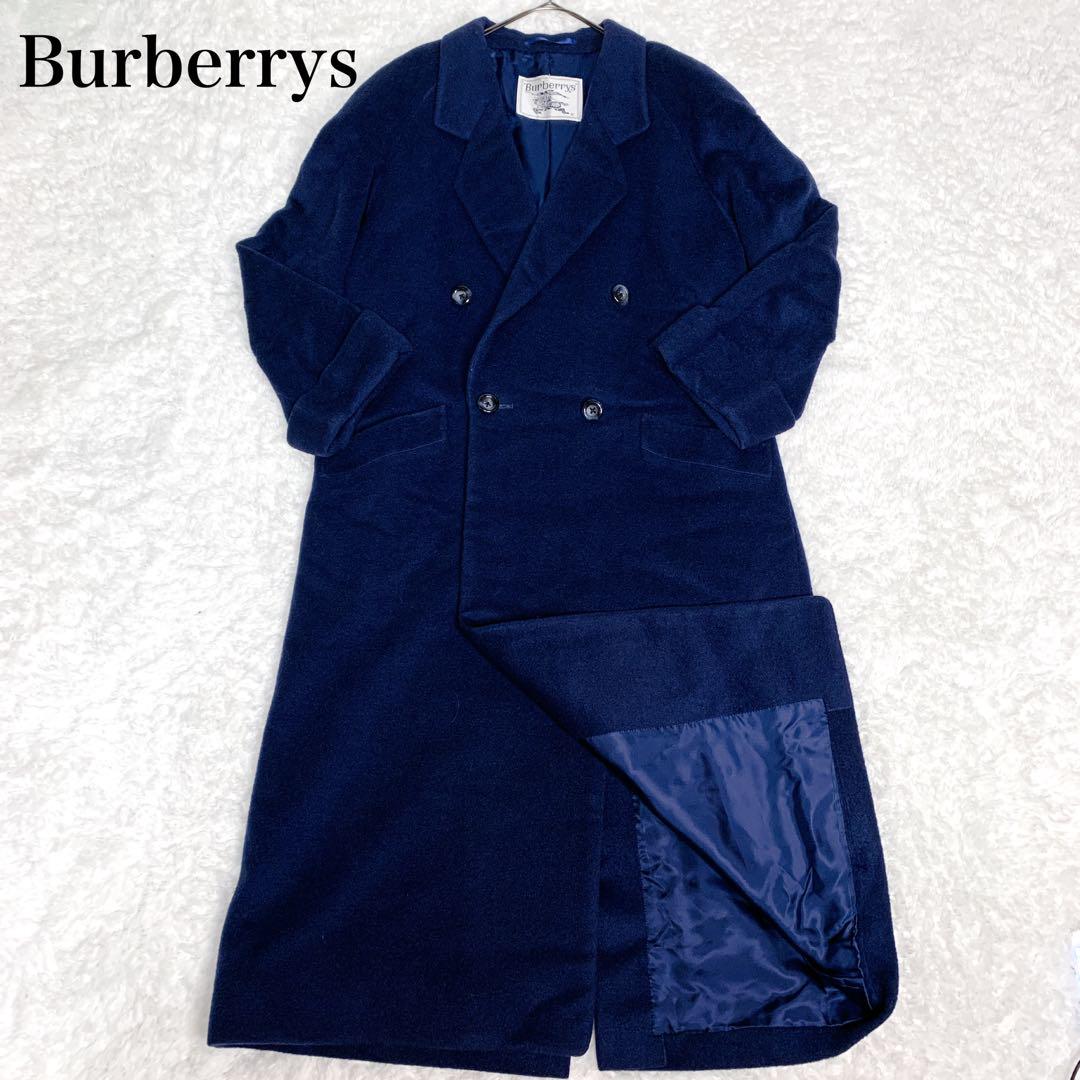 【極美品】　Burberrys バーバリー　ロングコート　ネイビー　カシゴラ