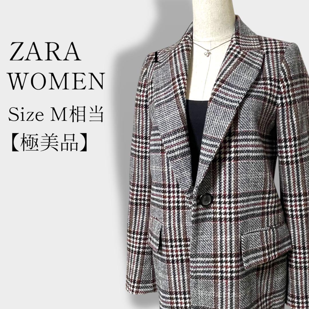 【極美品】ZARA WOMAN ザラウーマンチェック柄 チェスターコートM相当