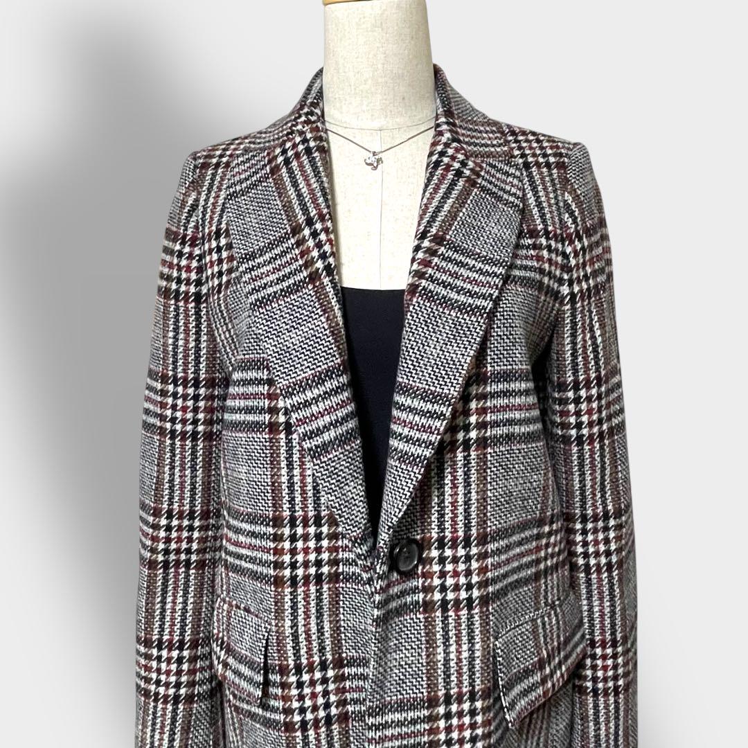 【極美品】ZARA WOMAN ザラウーマンチェック柄 チェスターコートM相当 【極美品】ZARA WOMAN ザラウーマンチェック柄 チェスターコートM相当