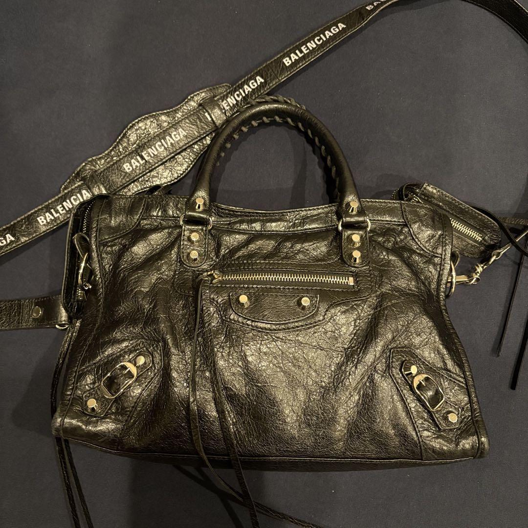 BALENCIAGA Classic City S ブラック ロゴ入りストラップ - メルカリ