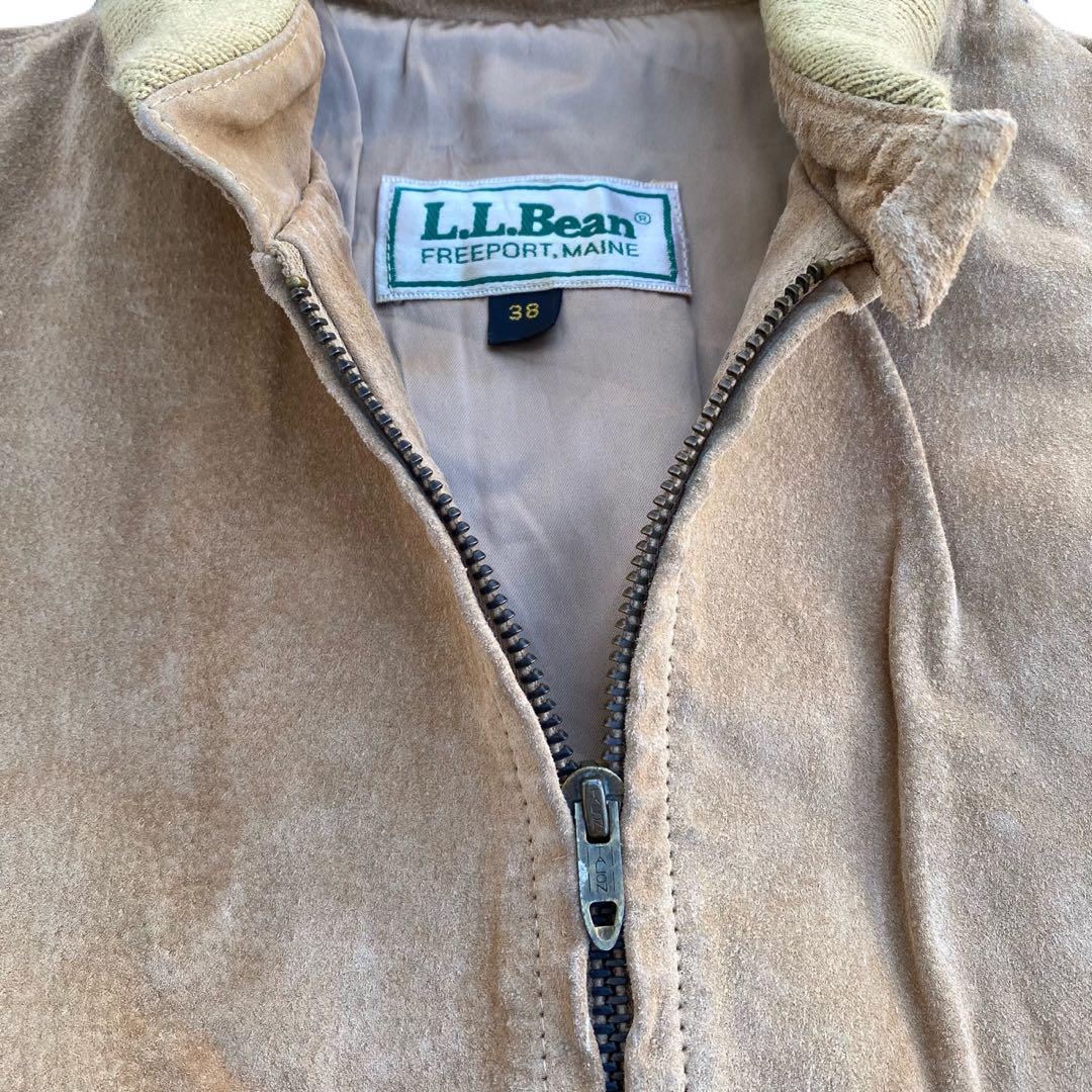 80s L.L.Bean レザーブルゾン レザージャケット ベージュ