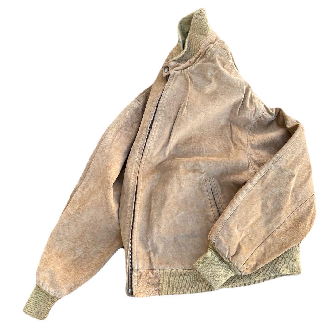 80s L.L.Bean レザーブルゾン レザージャケット ベージュ