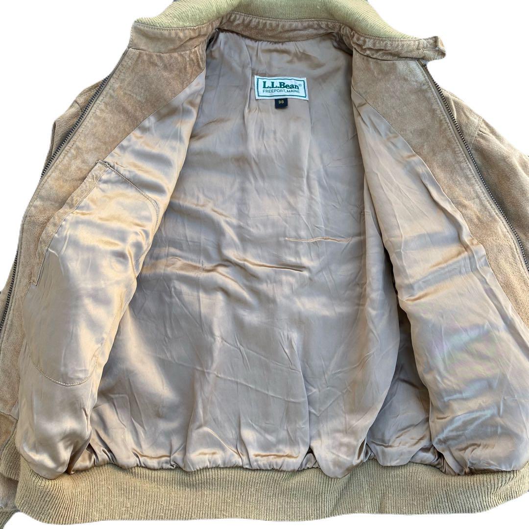 80s L.L.Bean レザーブルゾン レザージャケット ベージュ