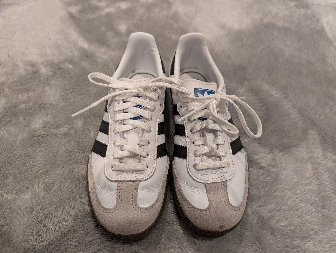 キッズ　adidas Samba スニーカー　20cm ホワイト/ブラック