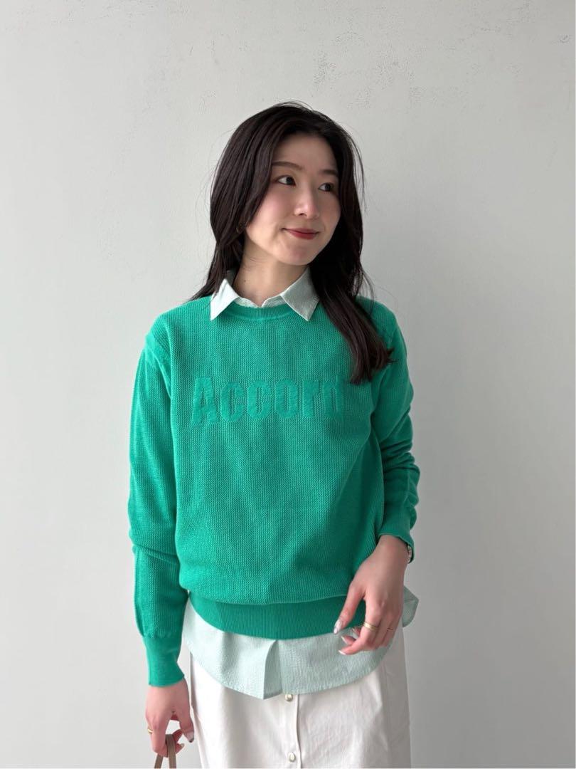 ルーニィ新品⭐️洗える❗️サッカーストライプスキッパーシャツ