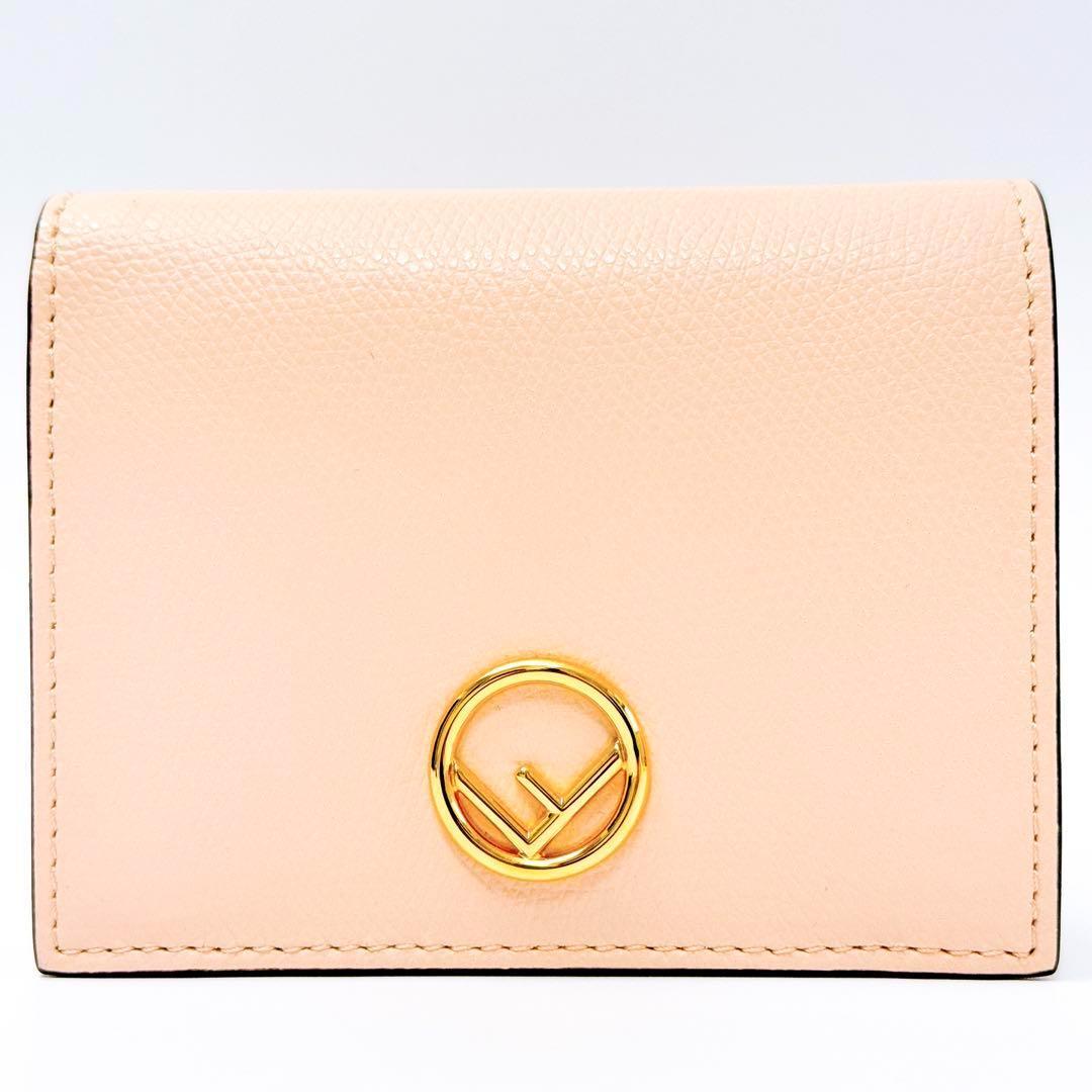 FENDI エフ イズ フェンディ コンパクトウォレット 二つ折り財布 ピンク
