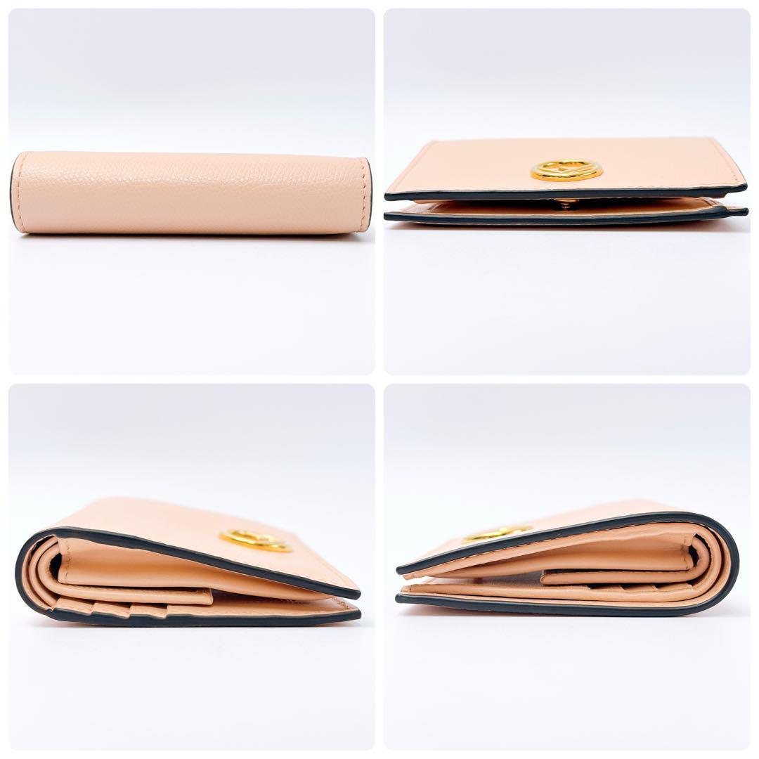FENDI エフ イズ フェンディ コンパクトウォレット 二つ折り財布 ピンク
