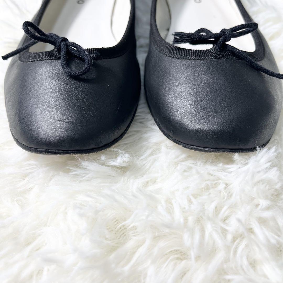 Repetto レペット バレエシューズ フラット レザー ブラック 24.5㎝