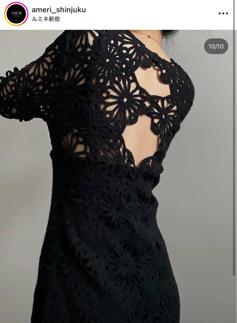 ワンピース ameri medi flower saint lace dress TALL