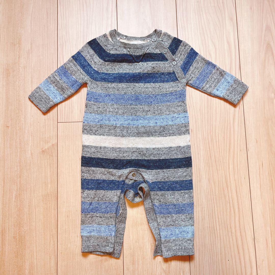 baby GAP ボーダー ニットロンパース 60