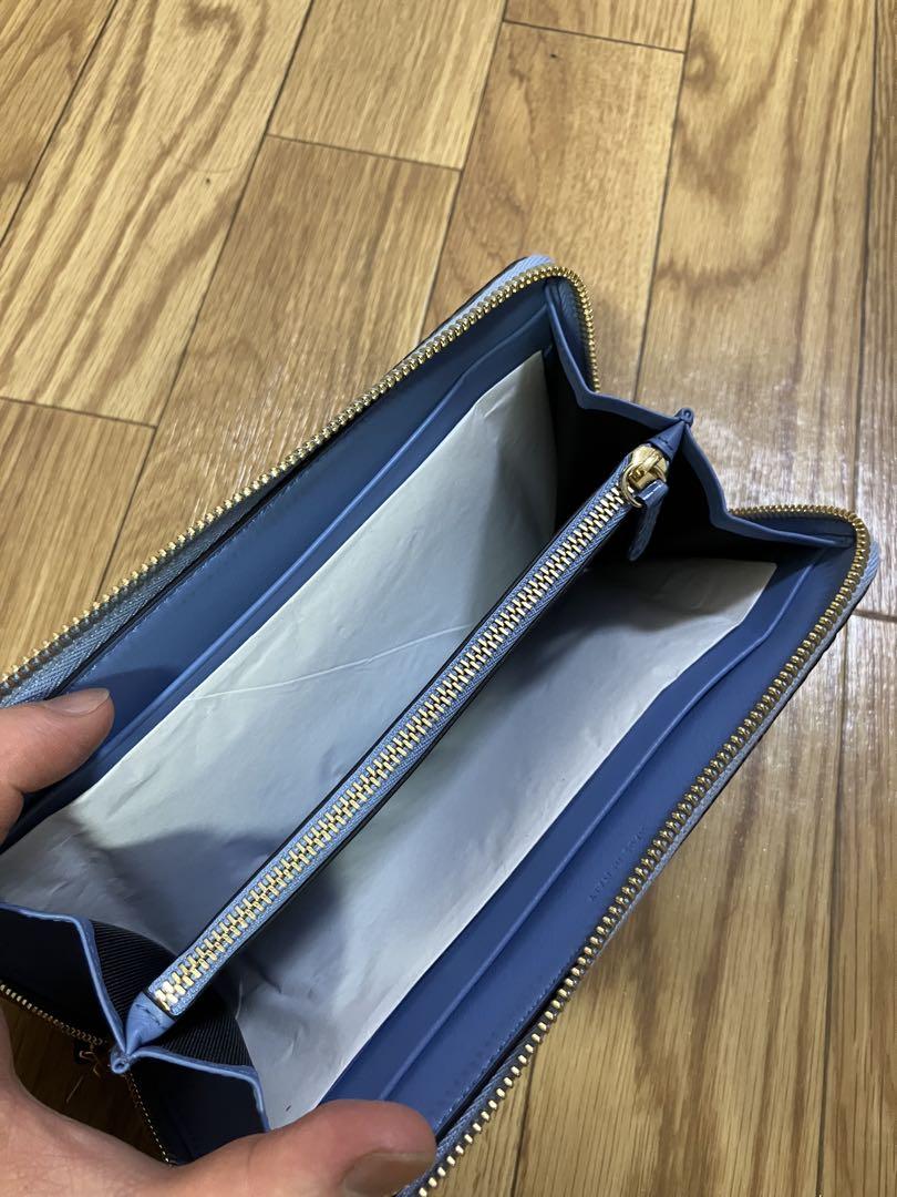 SMYTHSON 長財布　クロコダイル柄　水色 未使用品　箱、専用袋付き。