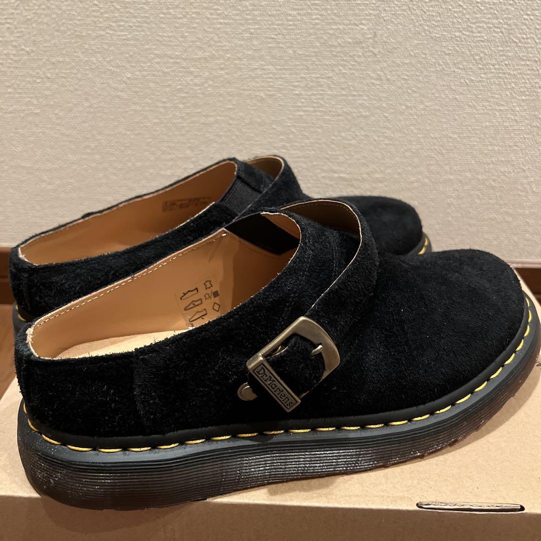 Dr. Martens ブラック サンダル ミュール isham