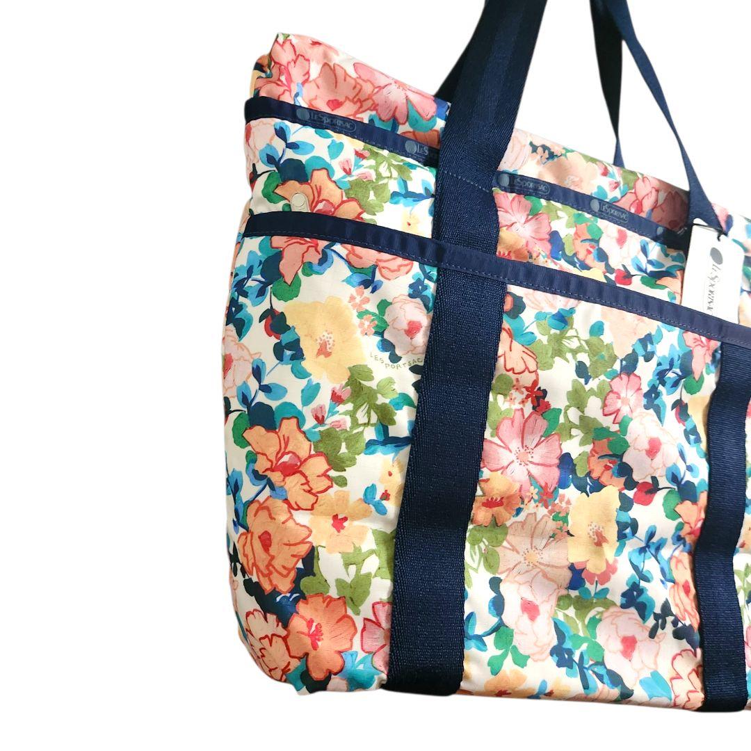 美品LeSportsac レスポートサック 刺繍 小花柄 トートバッグ