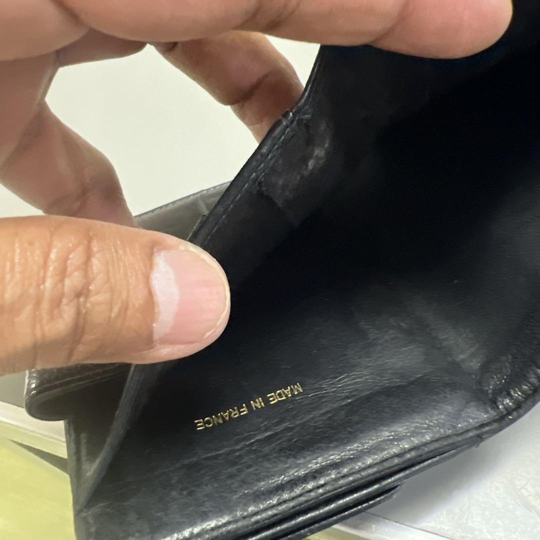 CHANEL シャネル 二つ折り財布 キャビアスキン ココマーク ブラック