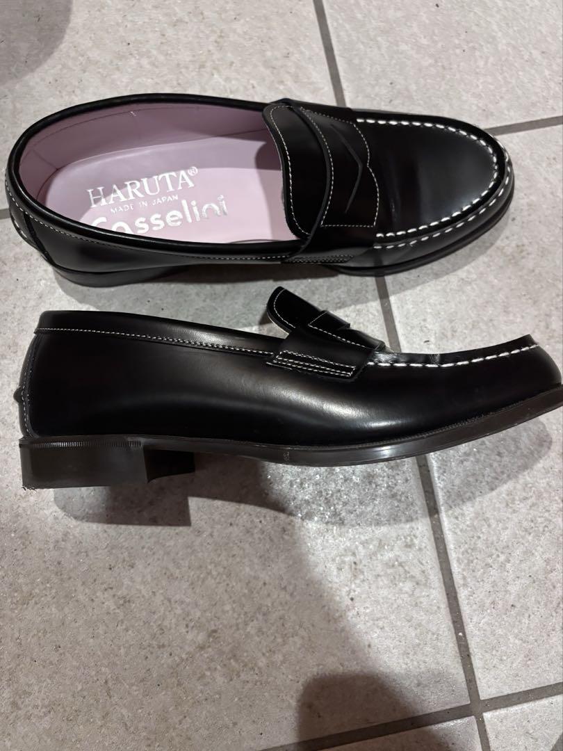 ぐっさん　HARUTA×Casselini コインローファー24.5㎝