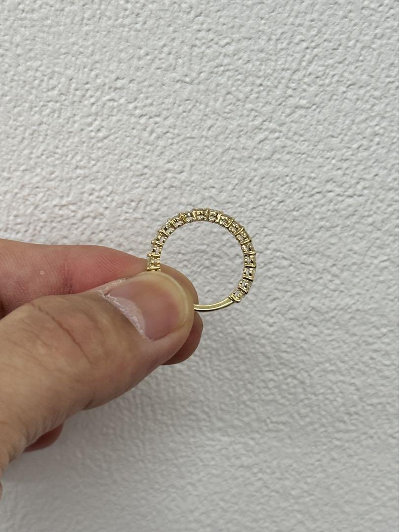 ★1.00ct ★2.5mmダイヤモンド✨K18ハーフエタニティリング 指輪