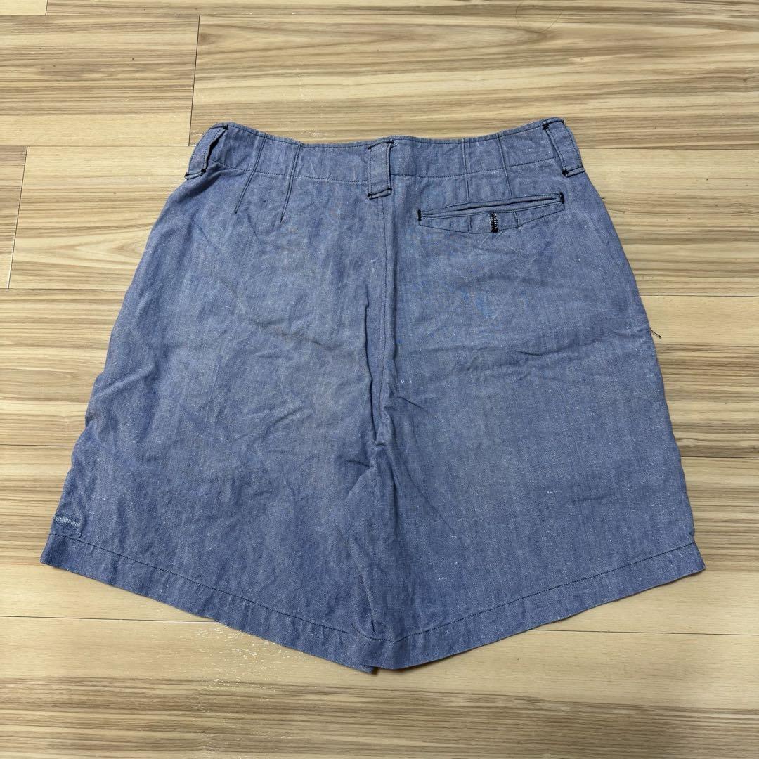 50s フランス軍 海軍 リネン ショート パンツ / ミリタリー ショーツ