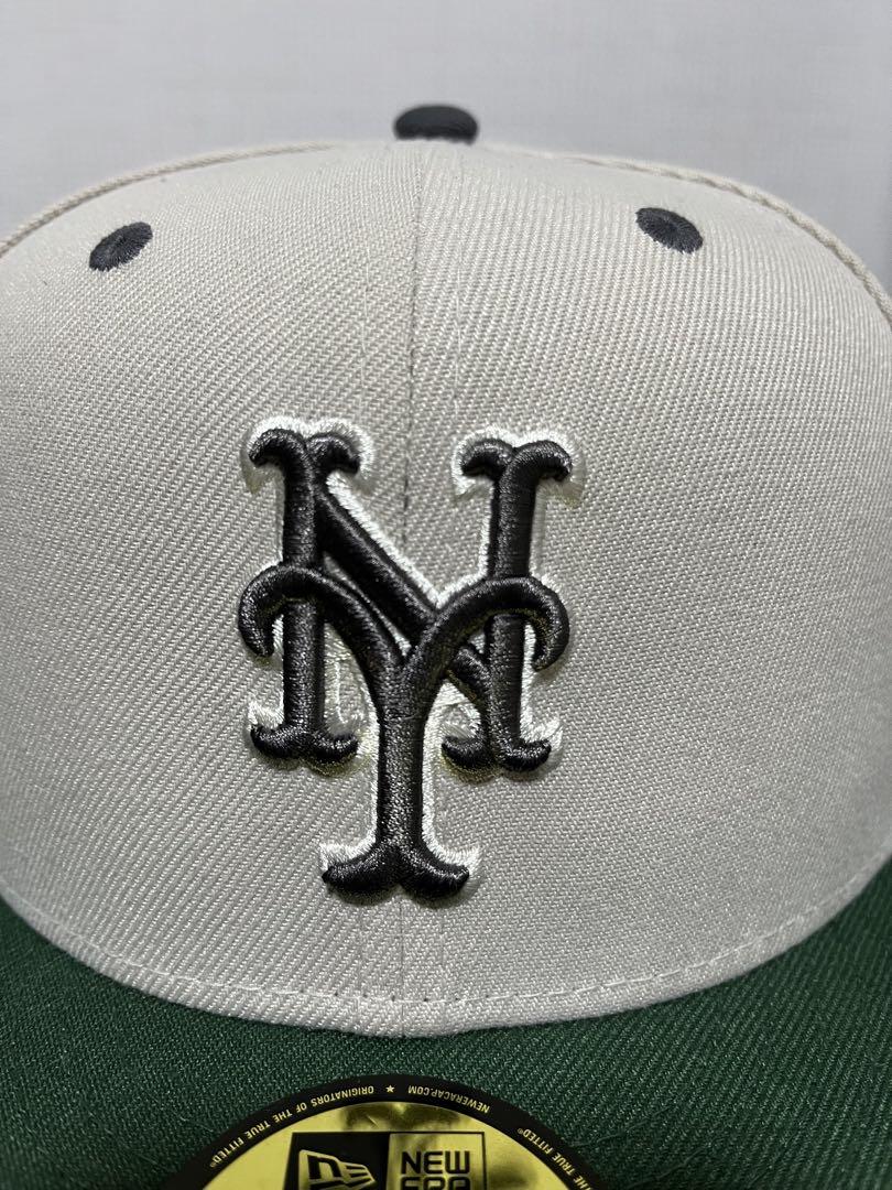 New Era 59FIFTY NYキャップ ベージュ/グリーン 7