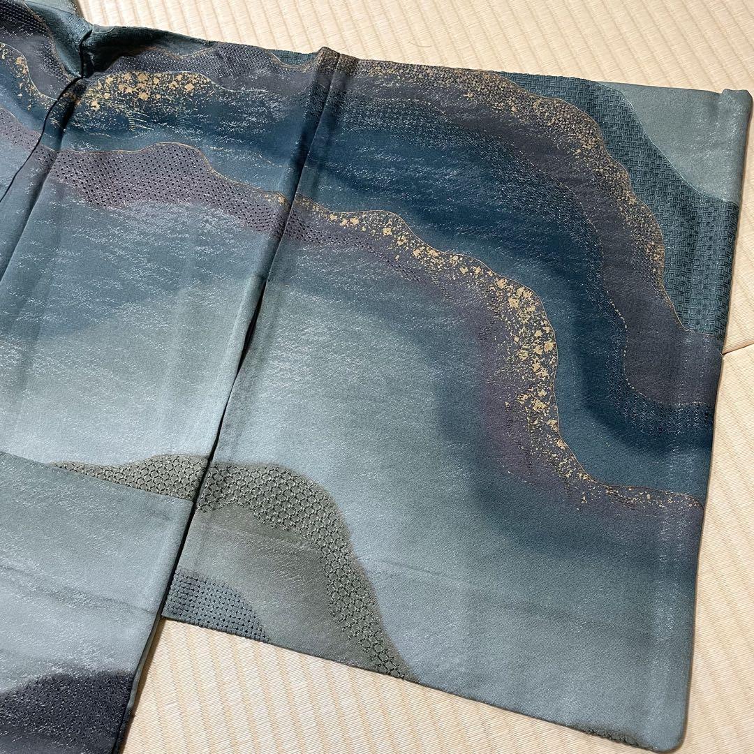 単衣 総刺繍 銀通し 訪問着 紋なし ガード加工