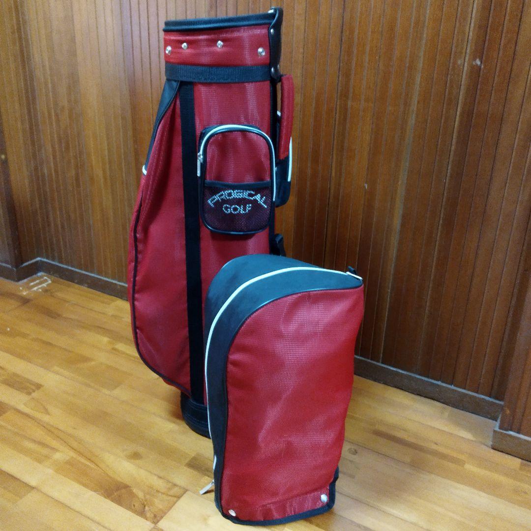 PRODIGAL GOLF キャディバッグ レッド/ブラック☆収納、便利、抜群！