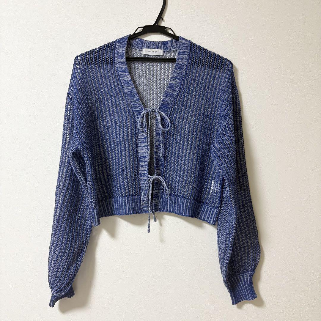 PAGEBOY メッシュカーディガン サイズF