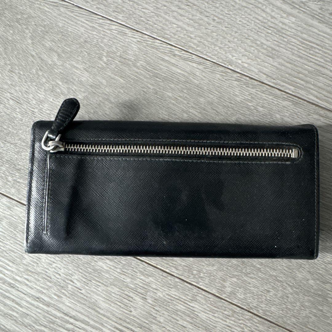 PRADA ブラック サフィアーノレザー 長財布 付属品完備 小物