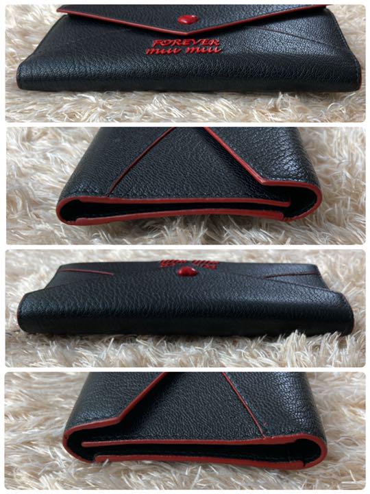 められる 美品 フォーエバー 長財布 ハート 黒 EQDsl-m32744398756 ミュウミュウ ラブレター マドラス れなし