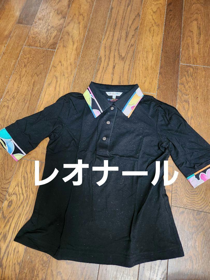 LEONARD  SPORT   美品✨半袖  ポロシャツ  38 レオナールスポーツ LEONARD SPORT ポロシャツ カットソー 総柄