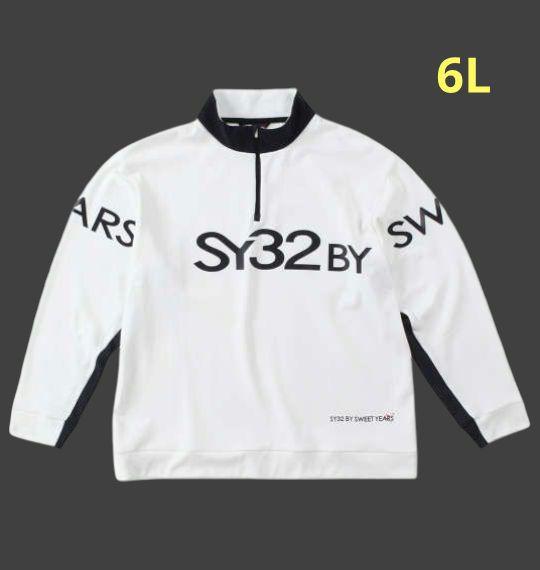 SY32 by SWEET YEARS ジップアップライトストレッチシャツg2l