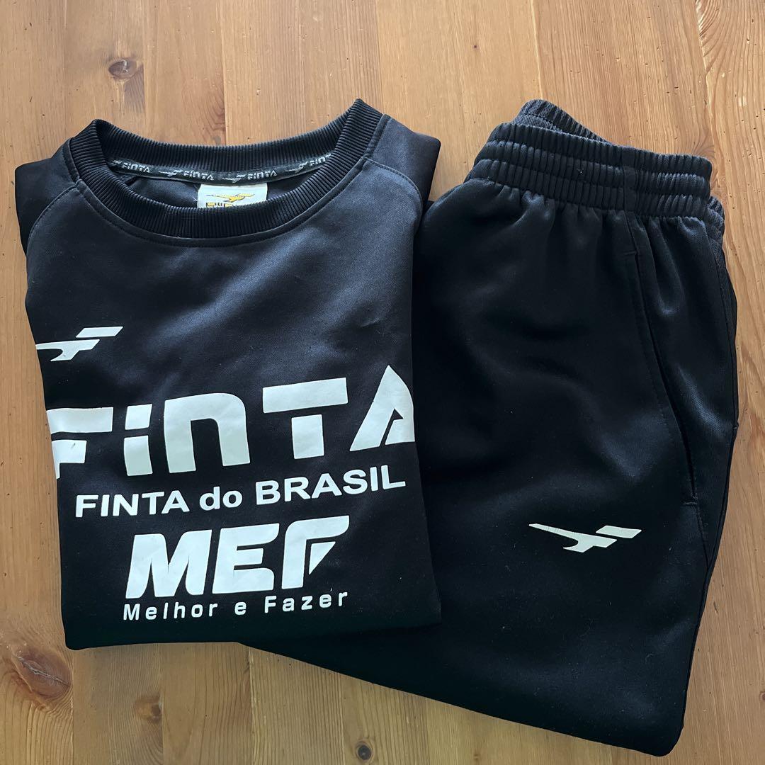 フィンタ FINTA セットアップ スウェット ジャージ 上下 150 黒