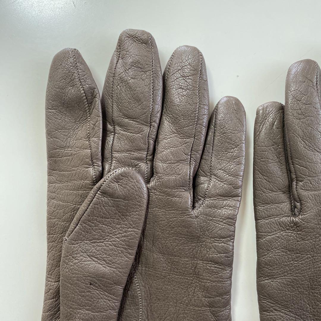 美品 イタリア デミ DEMI レザー ロンググローブ 革手袋