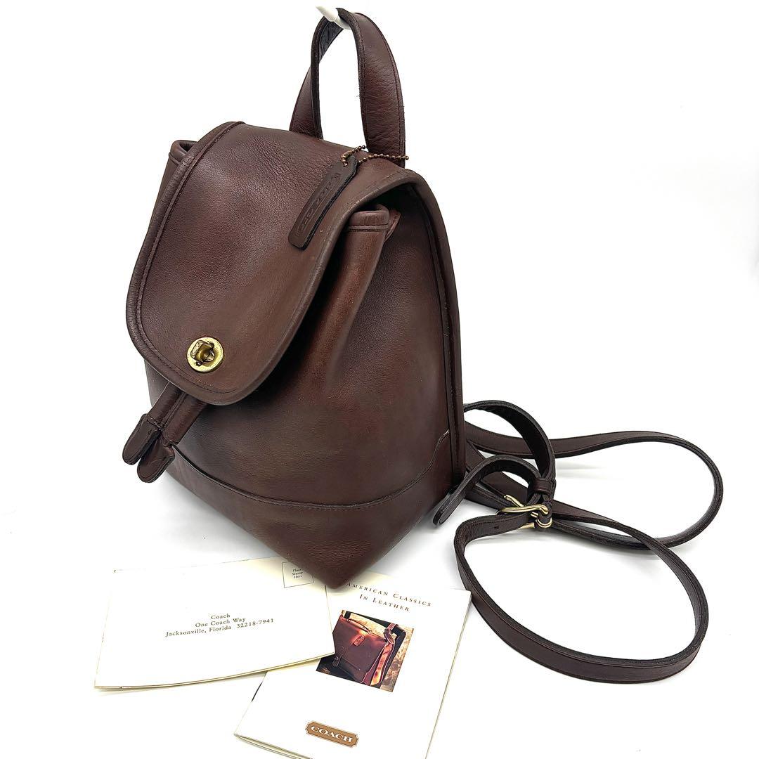 美品✨COACH オールドコーチ　ターンロック　バッグパック　リュック　USA製