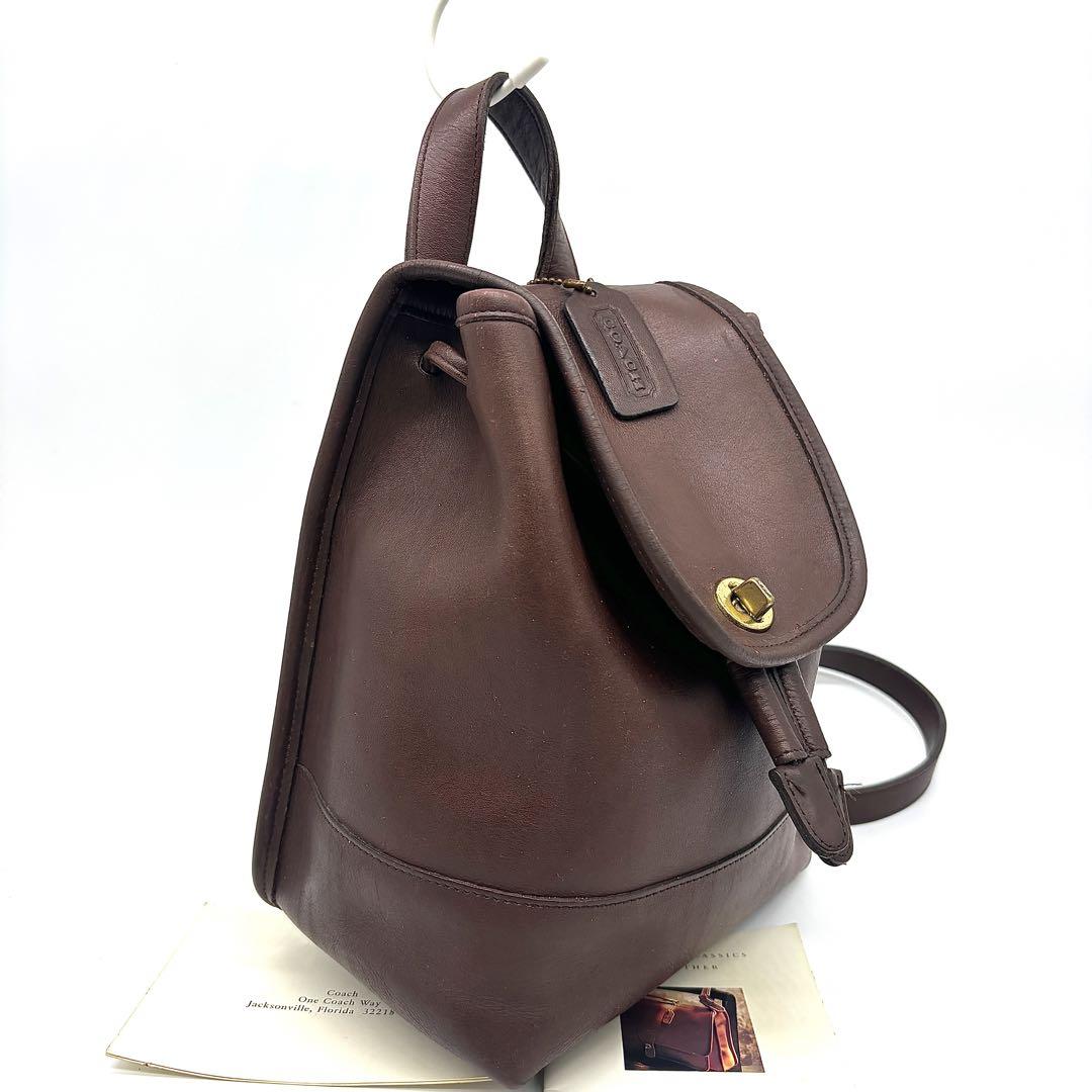 美品✨COACH オールドコーチ　ターンロック　バッグパック　リュック　USA製