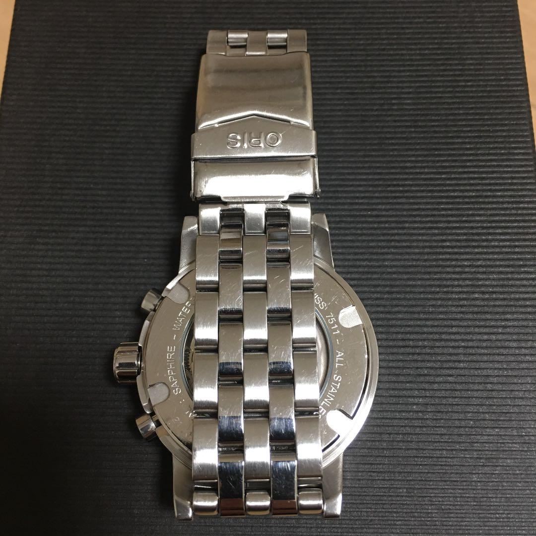 ラウンド・ ORIS クロノグラフ ステンレスブレス 4UatR-m32758043728 ビッグクラウン BC3 よりシンプ