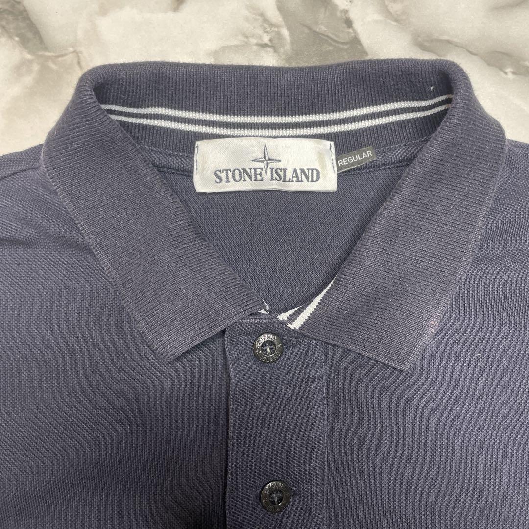 トップス Stone Island Long Sleeve Patch Polo