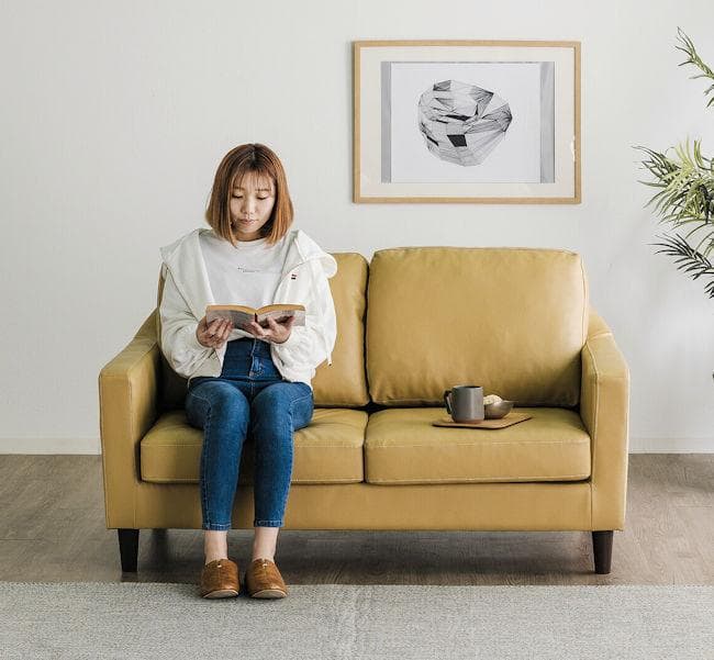 コンパクトサイズ ＰＶＣ２人掛けソファ幅140