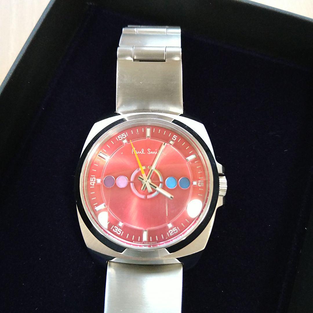 Paul Smith「ファイブアイズホリゾンタル」レッド【電池交換済】