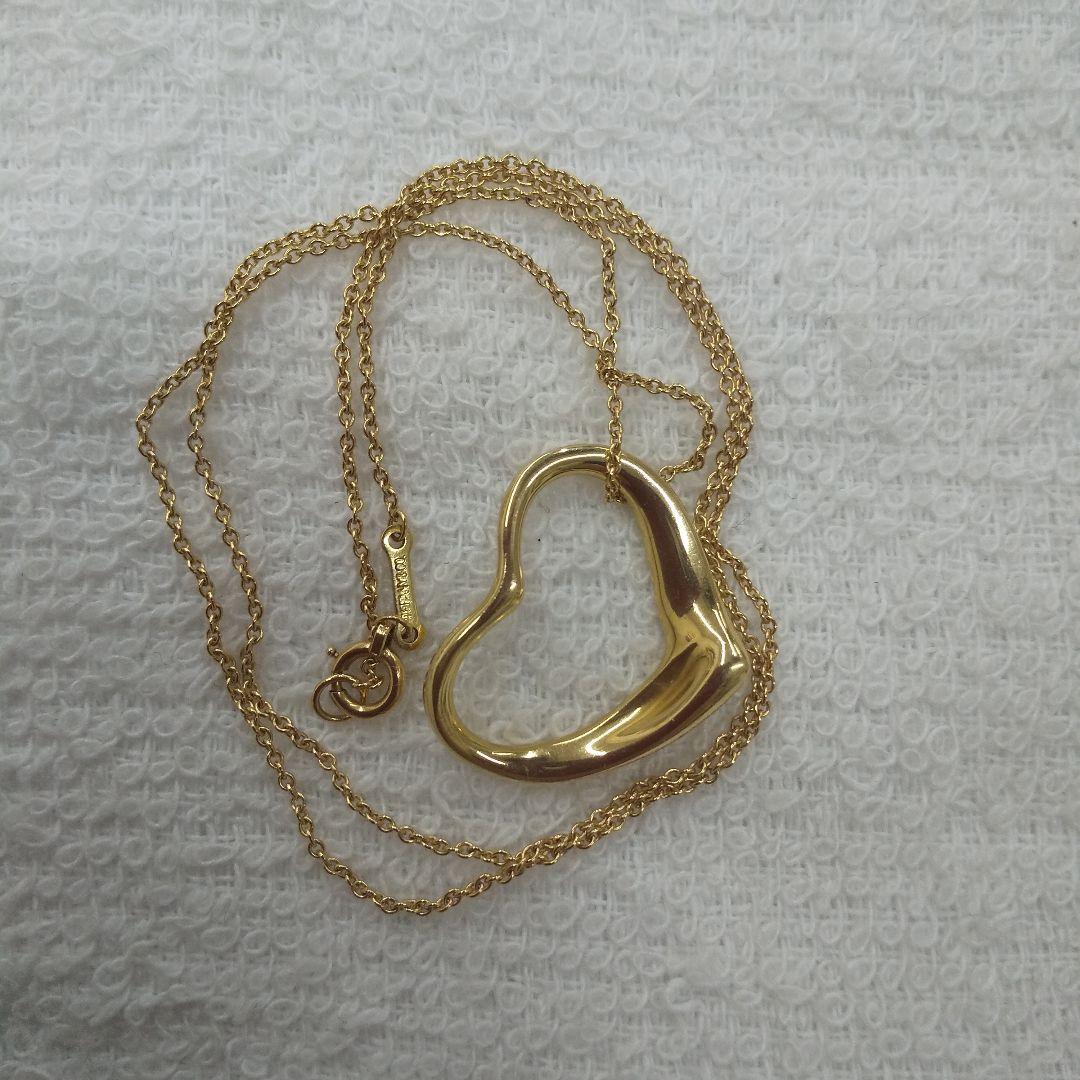 ティファニーネックレスオープンハート18k