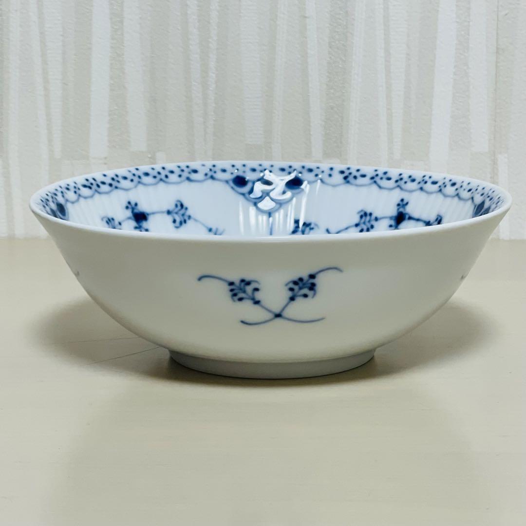 ロイヤルコペンハーゲン ブルーフルーテッド ハーフレース ボウル 15.5cm