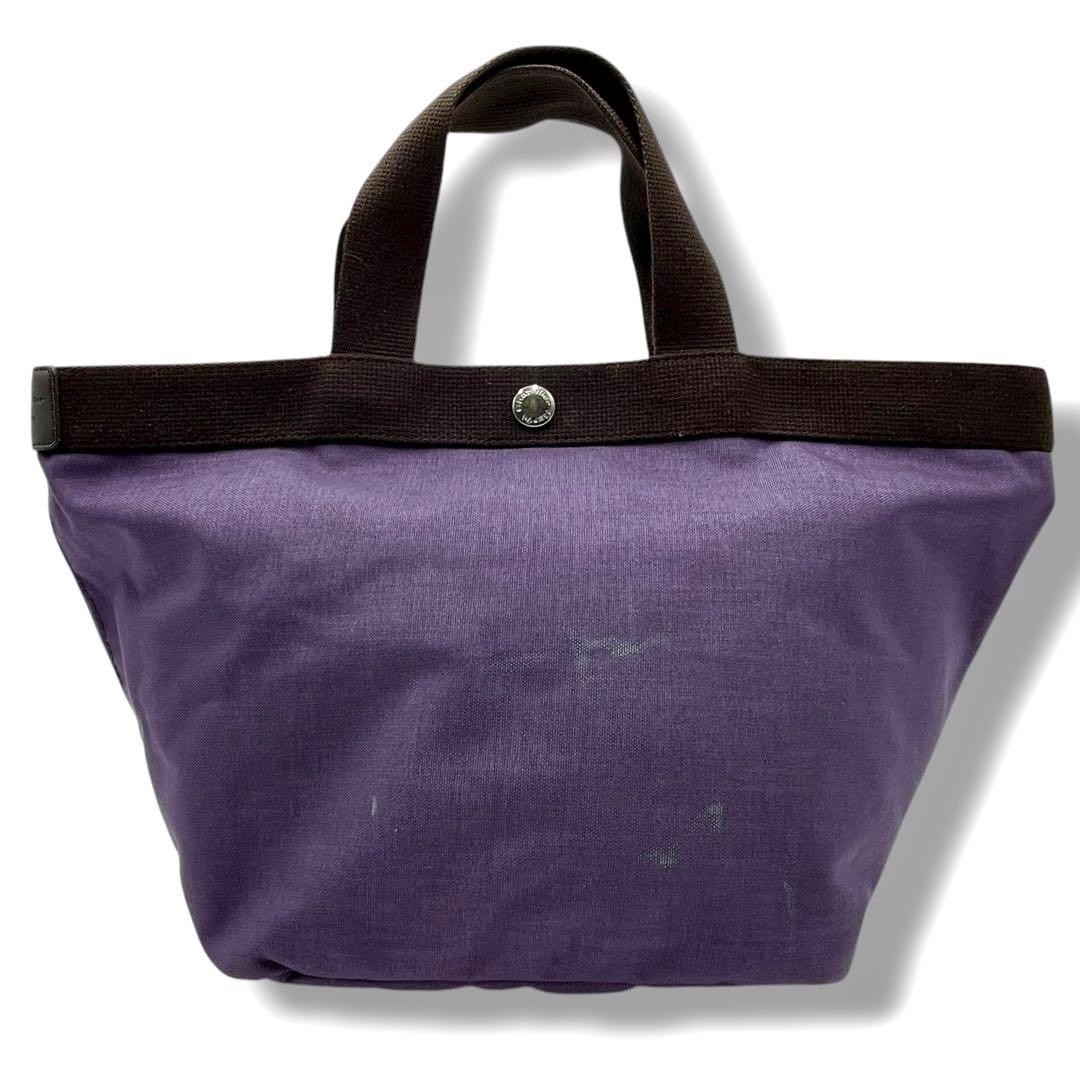 超 エルベシャプリエ 707c モカ パープル 舟形トート トートバッグHerve Chapelier