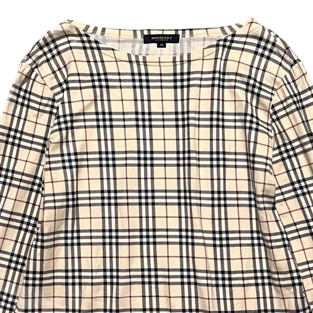 バーバリー ノバチェック カットソー ホースロゴ リボン Tシャツ