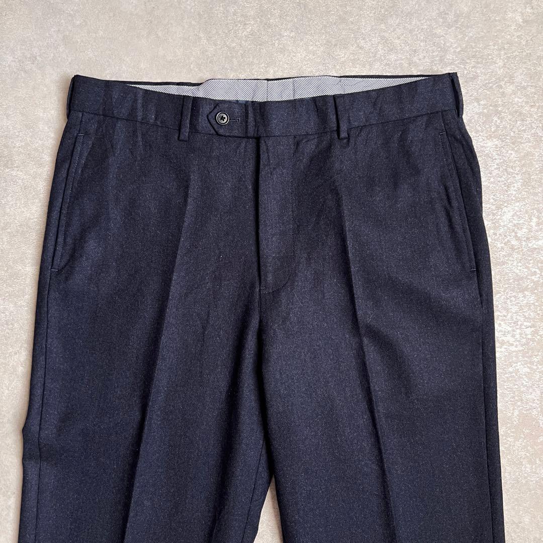 ブルックスブラザーズ1818 カノニコ ウールスラックス ネイビーW33